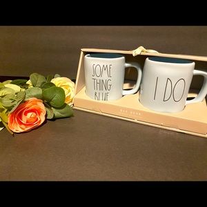 Rae Dunn Something Blue/I Do Mug Set